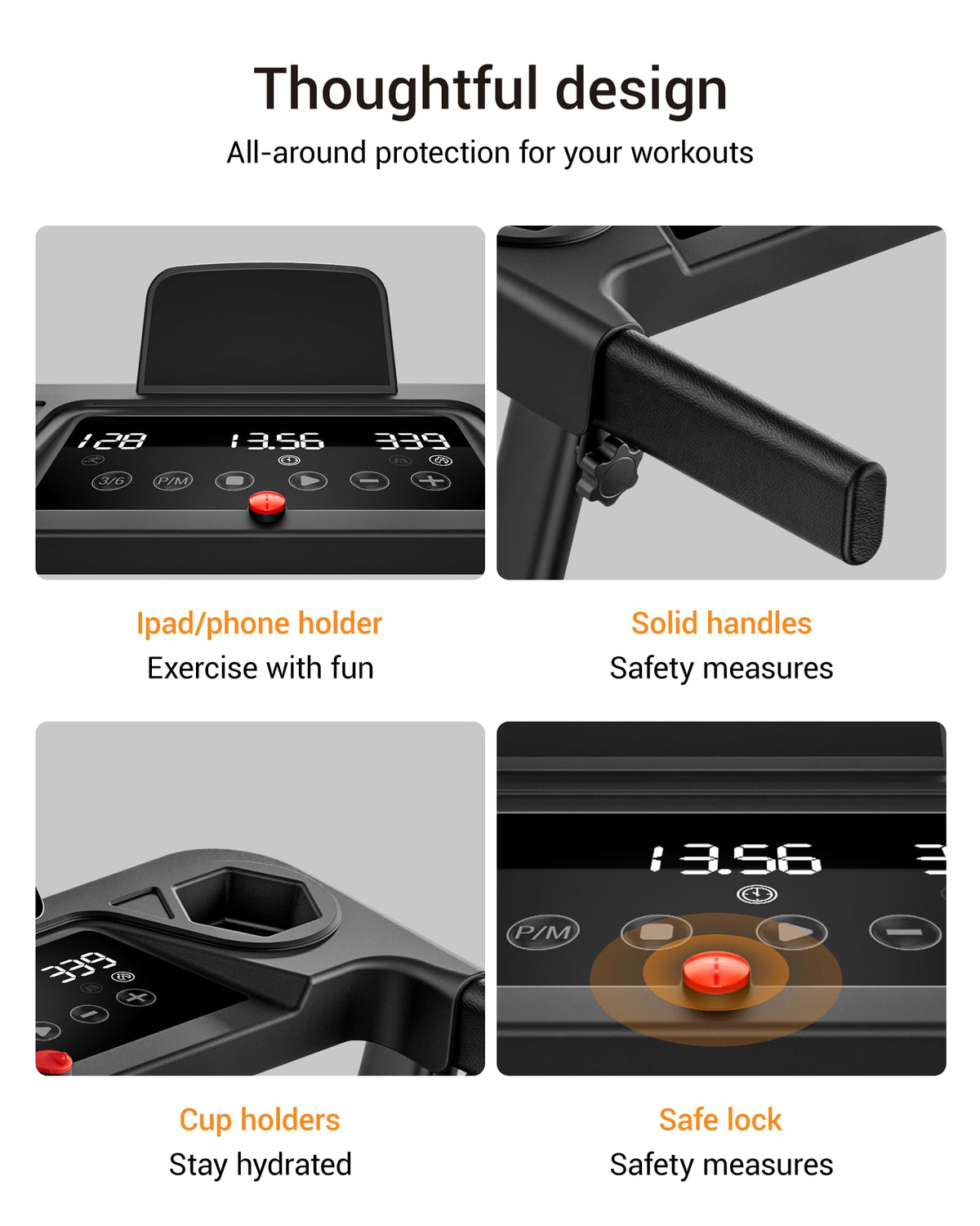 LONTEK 15% Auto Incline Treadmills for Home Up to 400LBS Capacity