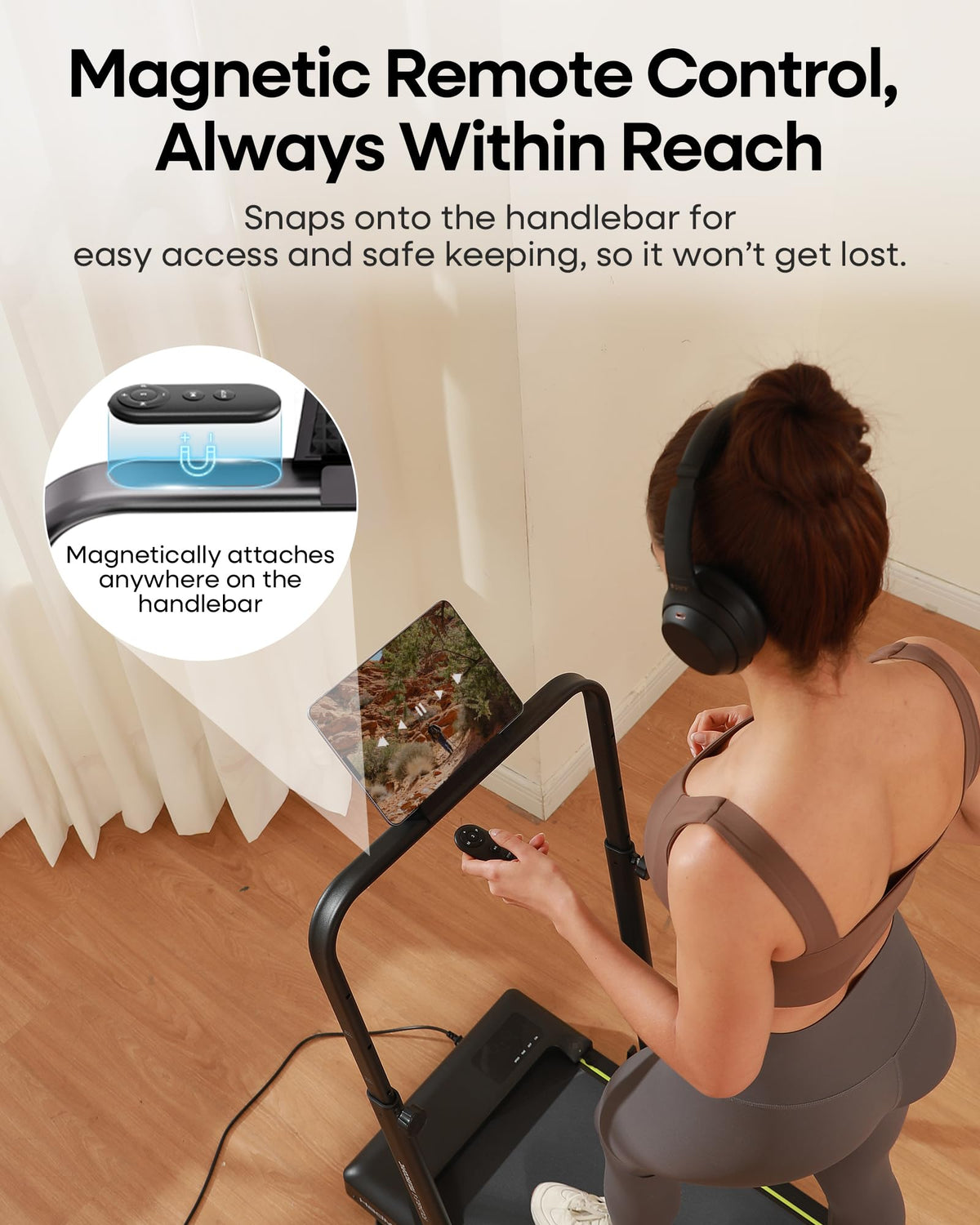 HADMAX Walking Pad Treadmill with Incline and Height Adjustable Handle Bar