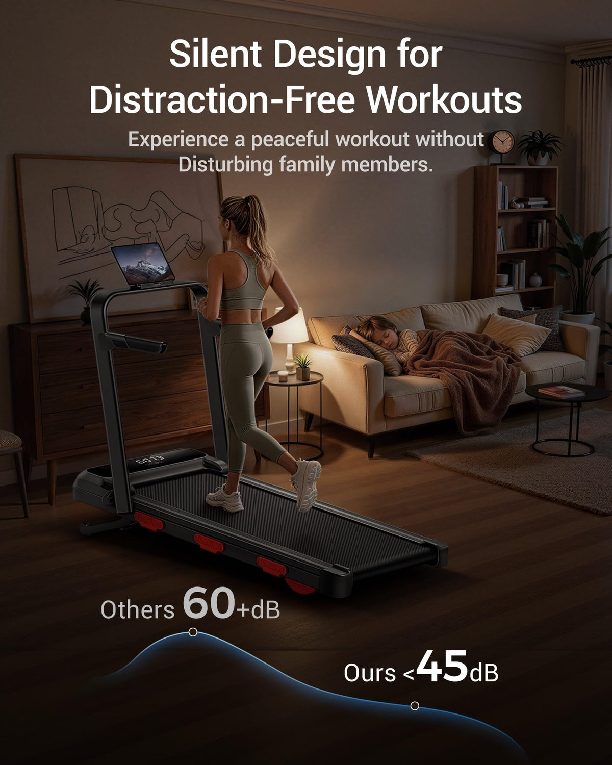 17% Auto Incline Walking Pad with 43″High Armrests