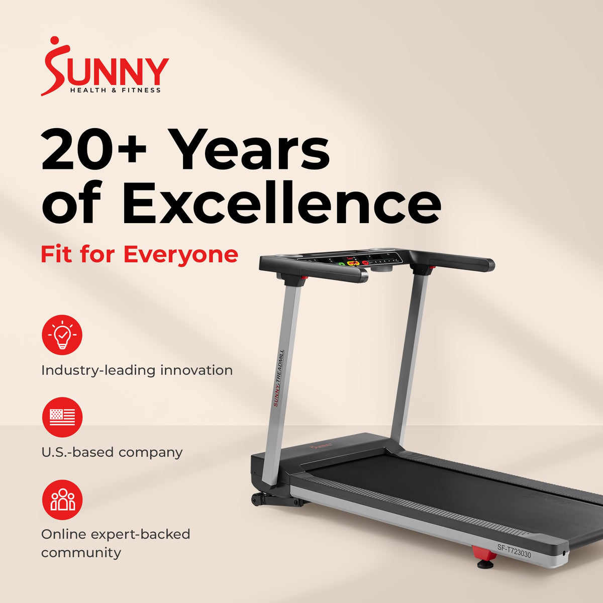 Sunny Health & Fitness Auto Incline Treadmill, Fully Assembled Walking Pad