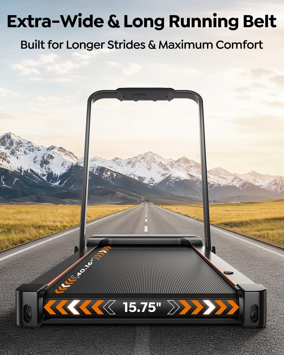 Folding Treadmill with 15% AUTO Incline and Handle Bar for Home Exercise